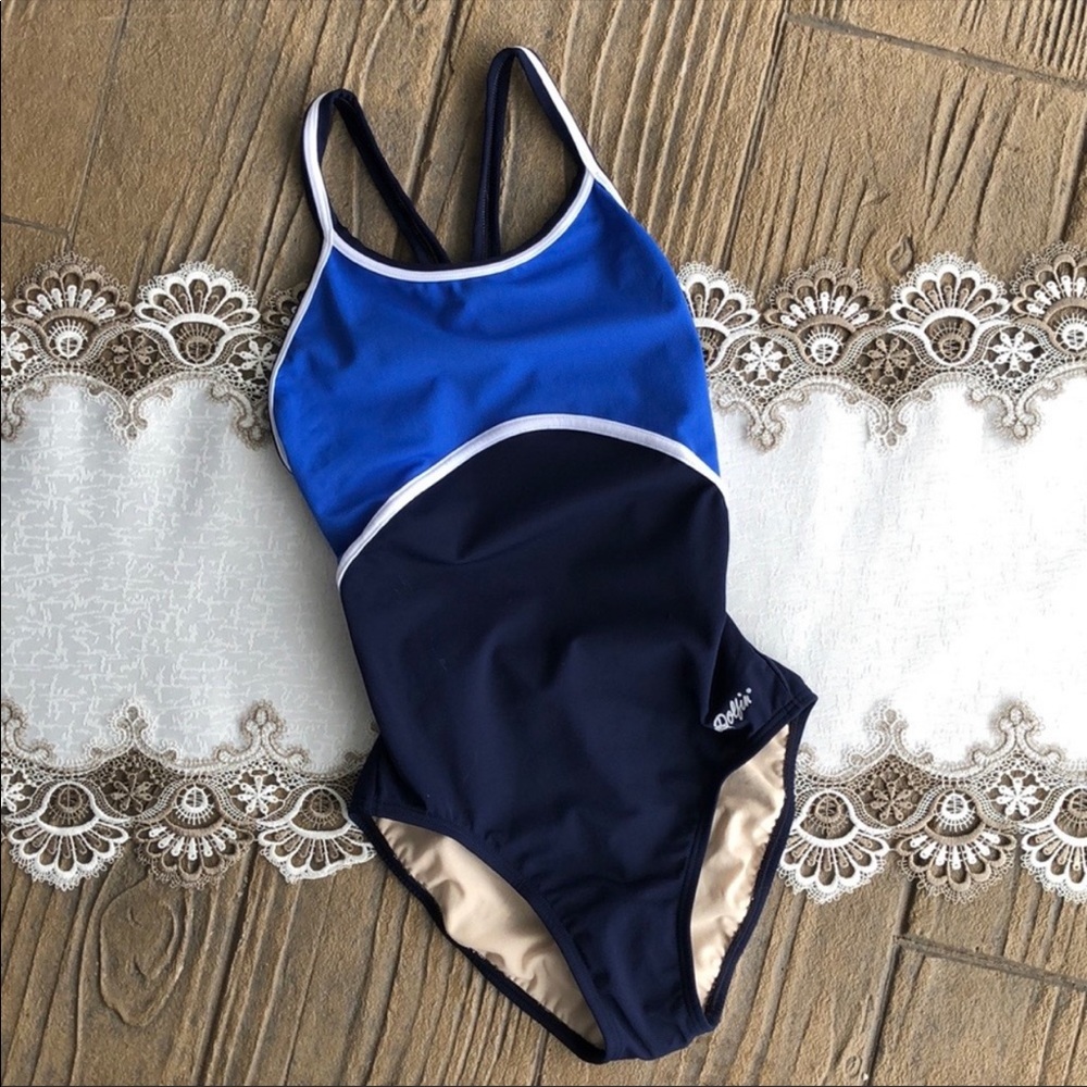 Navy Dolfin One Piece Swim Suit